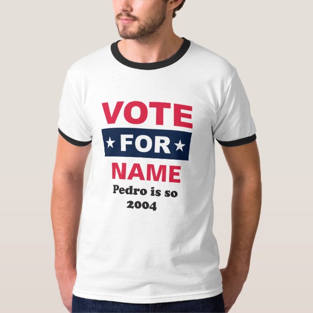 Camiseta Voto por el nombre (nombre personalizado) (Anverso)