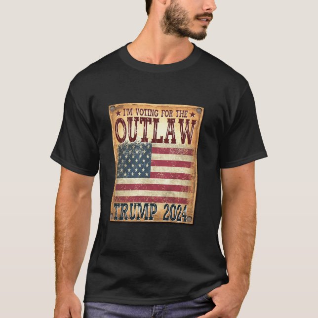 Camiseta Voto por la bandera pro Trump 2024, ilegal. (Anverso)