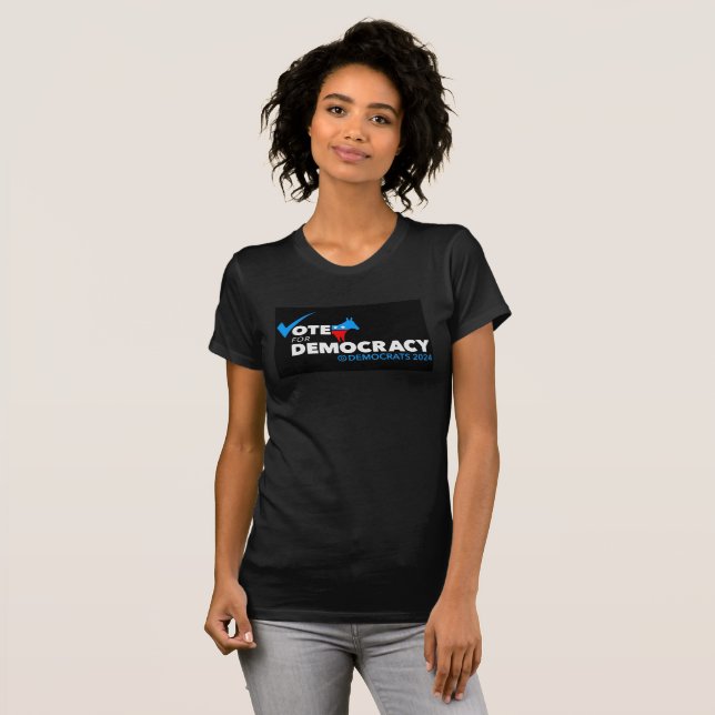CAMISETA VOTO POR LA DEMOCRACIA VOTO DEMOCRÁTICO (Anverso completo)