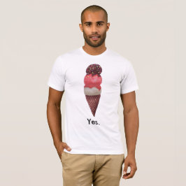Camiseta Voto sí para el helado (hombres)