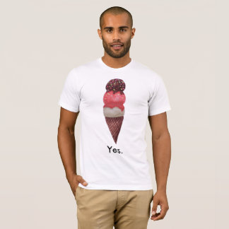 Camiseta Voto sí para el helado (hombres)