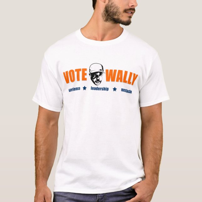 Camiseta Voto Wally - texto anaranjado (Anverso)
