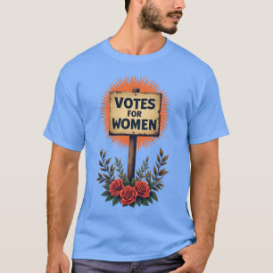 Camiseta Votos por Rótulo de protesta de mujeres ventilado