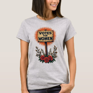 Camiseta Votos por Rótulo de protesta de mujeres ventilado