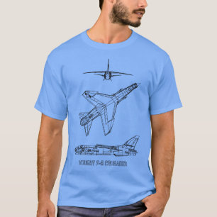 Camiseta Vought F8 Crusader American Jet Planeprint Di