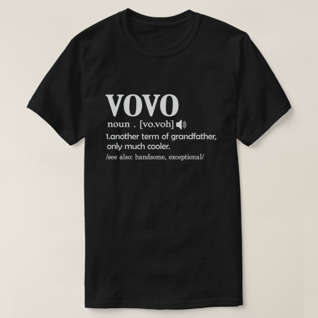 Camiseta Vovo Definition Funny significa regalo del abuelo  (Diseño del anverso)