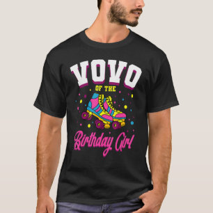 Camiseta Vovo Del Chica De Cumpleaños Patinadores De Patina