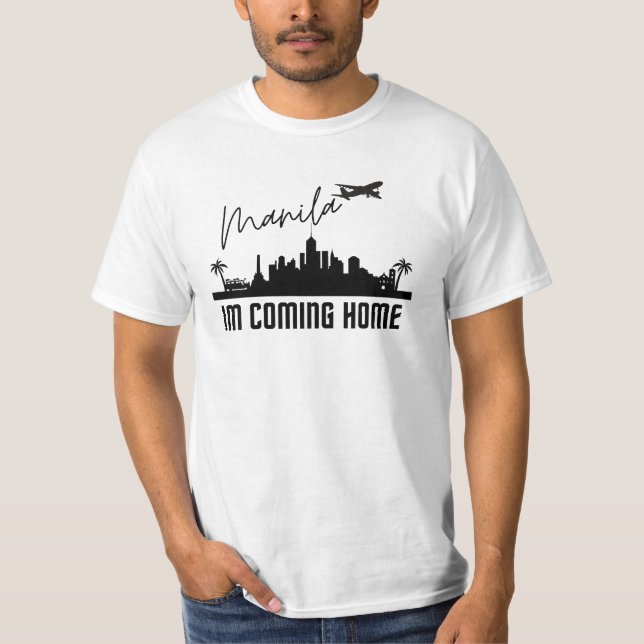 Camiseta Voy a casa Manila, Filipinas (Anverso)