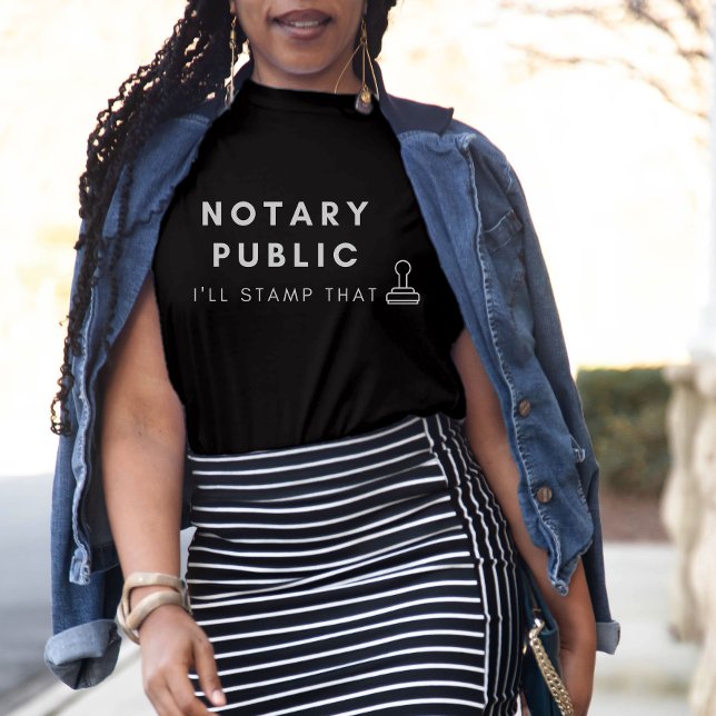 Camiseta Voy a estampar ese gracioso Notario Negro público (Subido por el creador)