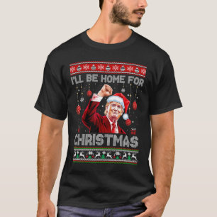Camiseta Voy a estar en casa para Navidades sudorosos Funny