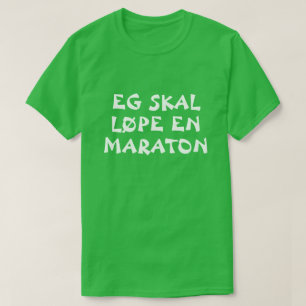 Camiseta Voy a funcionar con un maratón en verde noruego