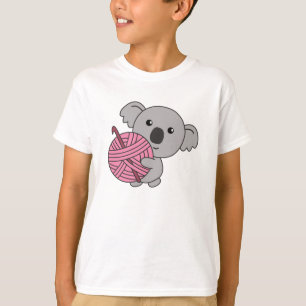 Camiseta Voy a ir a Crochet Cute Koala con lana