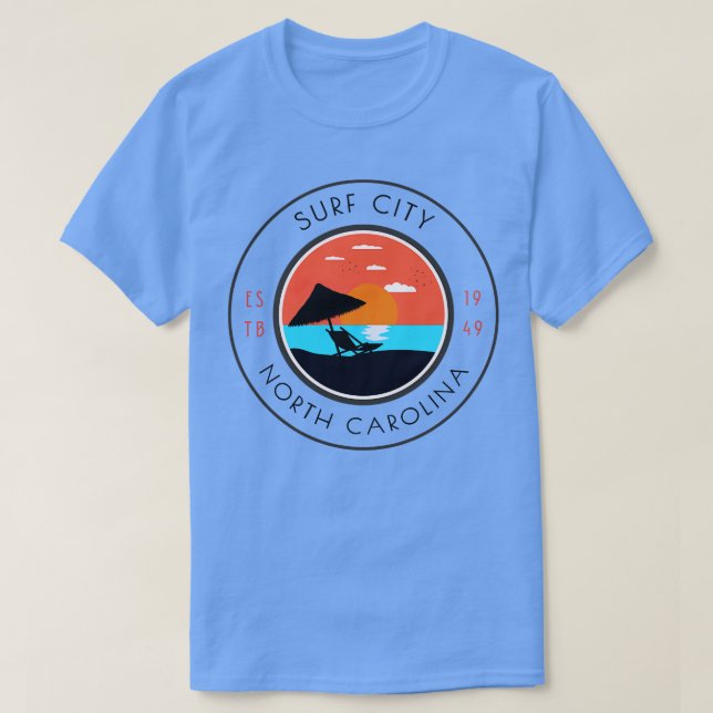 Camiseta Voy a jugar a Surf City North olina (Diseño del anverso)