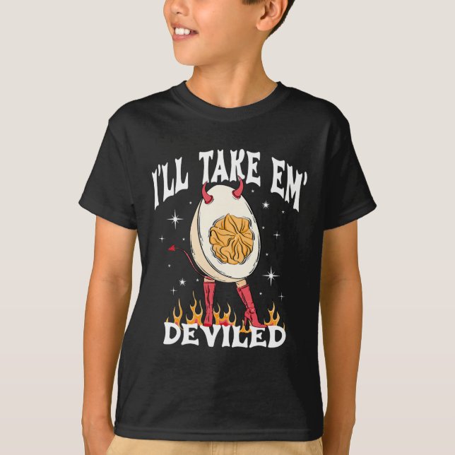 Camiseta Voy a llevarle a Em Deviled Autumn Funny Dev (Anverso)
