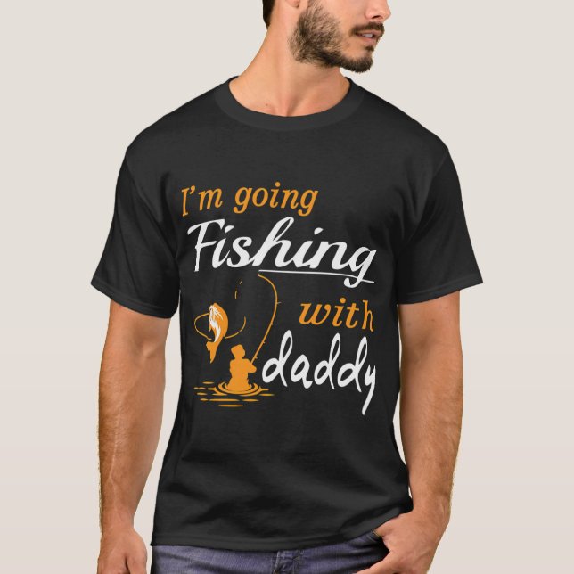 Camiseta Voy a pescar con papá (Anverso)
