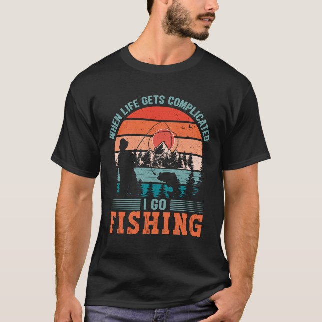 Camiseta Voy a pescar Humor divertido de pescadores con cit (Anverso)