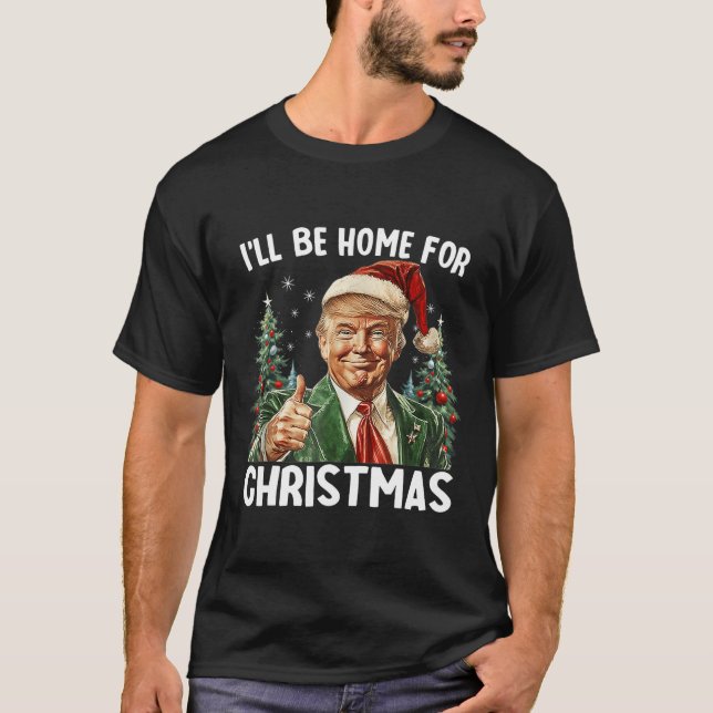 Camiseta Voy A Ser Casa De Los Navidades Santa Funny Trump  (Anverso)