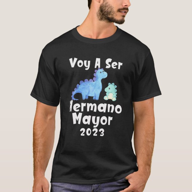 Camiseta Voy a ser Hermano Mayor 2023 Anuncio De Embarazo D (Anverso)