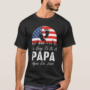 Camiseta Voy a ser papá de nuevo, bandera de EE. UU. 2024