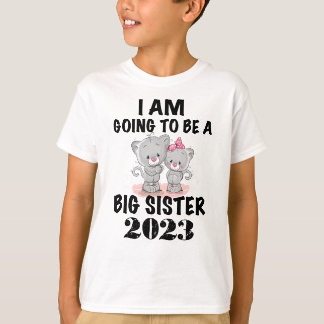 Camiseta Voy a ser un gato grande de la hermana 2023 (Anverso)