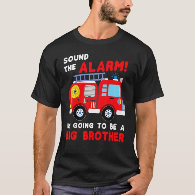 Camiseta Voy A Ser Un Gran Hermano De Camión De Fuego (Anverso)