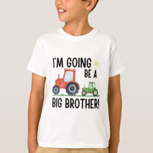 Camiseta Voy a ser un hermano mayor, tractor lindo granja