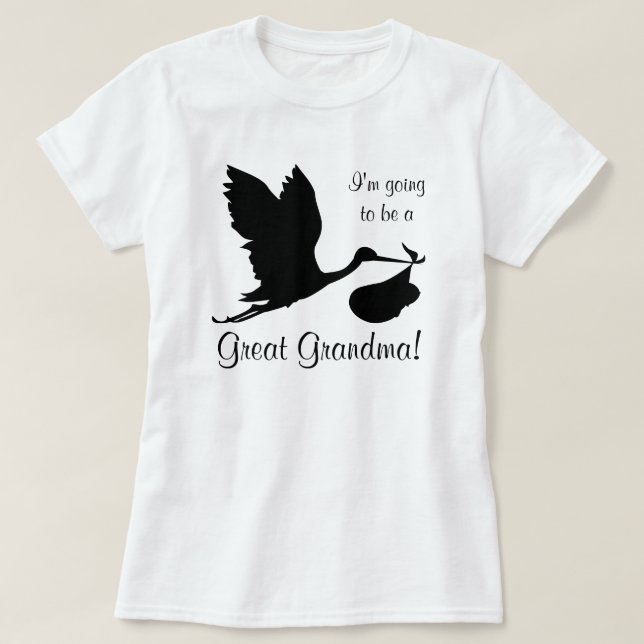 Camiseta Voy a ser una Gran Abuela Black Stork (Diseño del anverso)