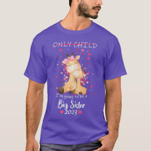 Camiseta Voy a ser una gran hermana de la jirafa 2023