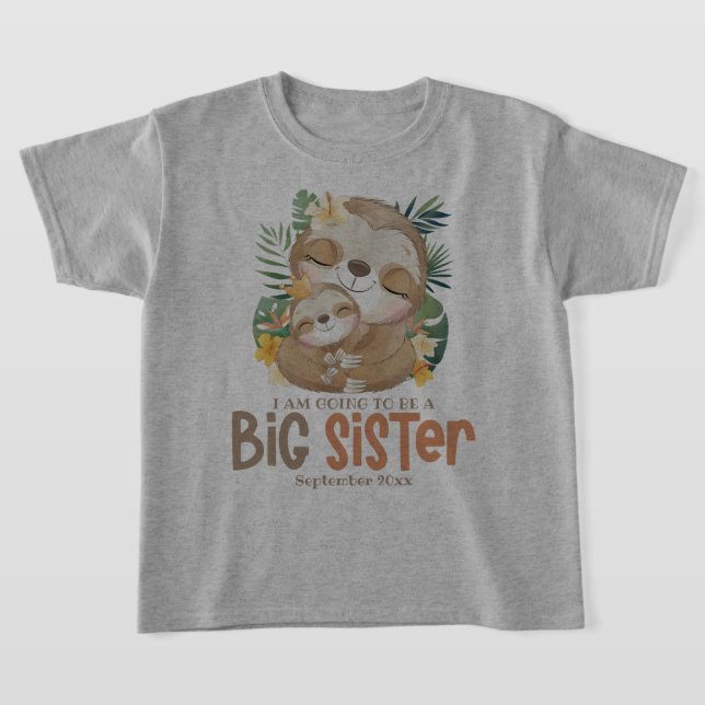 Camiseta Voy A Ser Una Gran Hermana Invitación De Lema (Distribución)