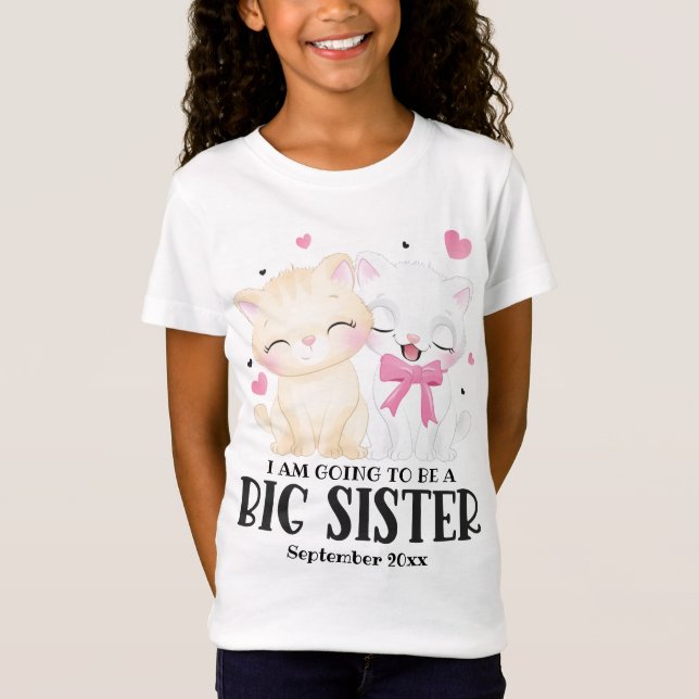 Camiseta Voy A Ser Una Gran Hermana Invitación Infantil (Anverso)