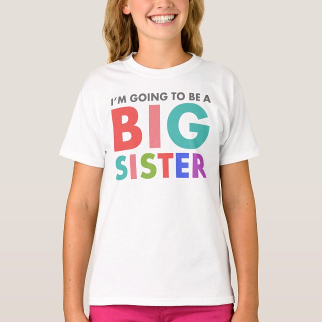 Camiseta Voy a ser una hermana grande (Anverso)