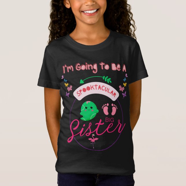 Camiseta Voy a ser una hermana grande Spooktacular (Anverso)
