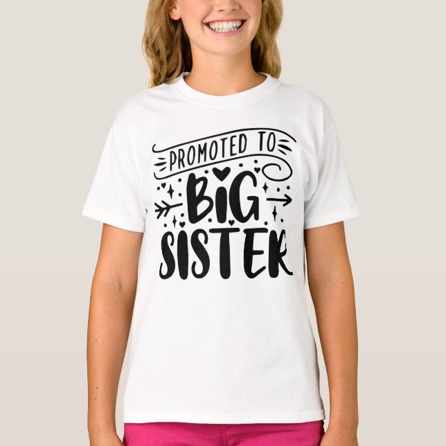 Camiseta Voy a ser una hermana mayor/hermana pequeña (Anverso)