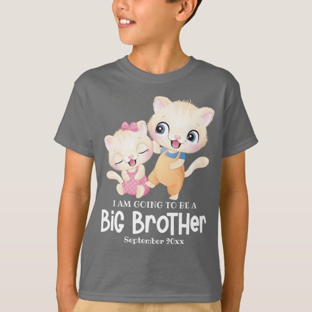 Camiseta Voy A Ser Una Invitación De Bebé De Gran Hermano (Anverso)