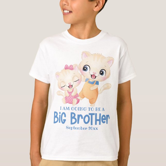 Camiseta Voy A Ser Una Invitación De Bebé De Gran Hermano (Anverso)
