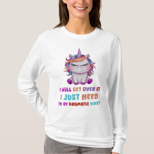 Camiseta Voy A Superarlo, Funny Grumpy Unicorn
