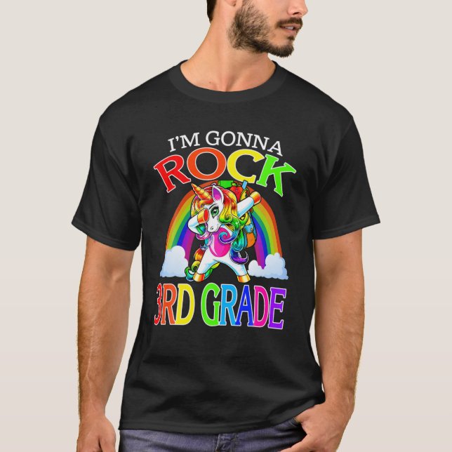 Camiseta Voy a tocar el arcoiris de tercer grado de Unicorn (Anverso)
