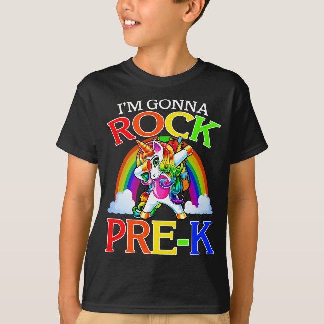 Camiseta Voy a tocar el arcoiris de Unicornio (Anverso)