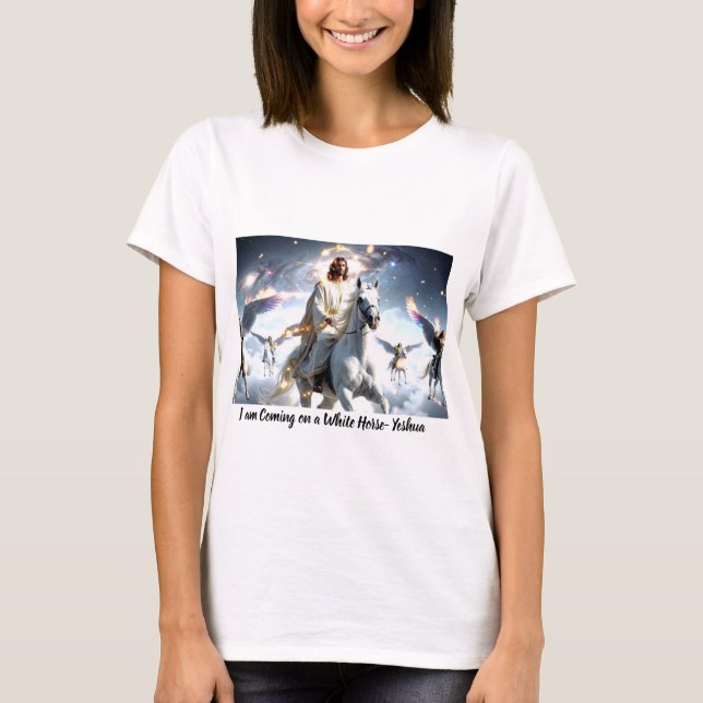 Camiseta Voy a un caballo blanco (Anverso)