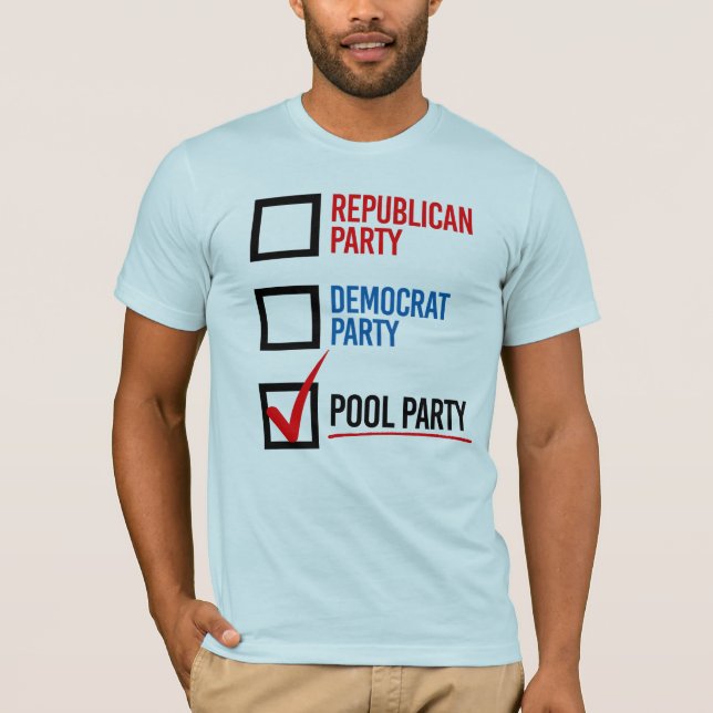 Camiseta Voy a votar por el Fiesta de Pool (Anverso)