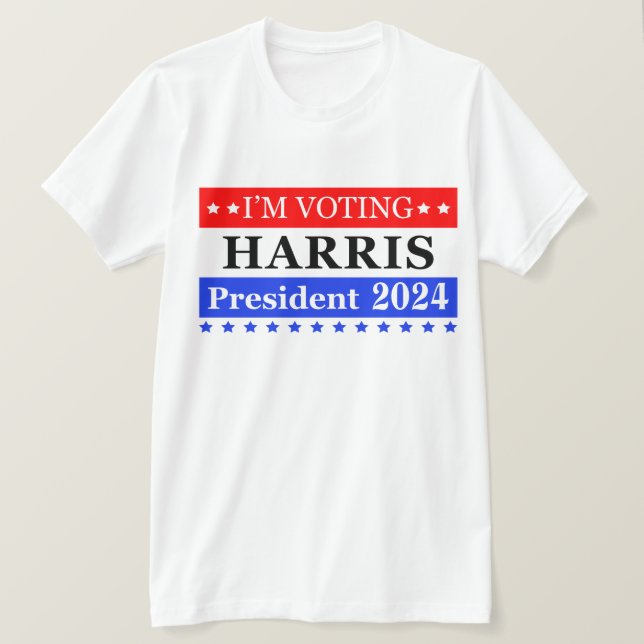 Camiseta Voy a votar por Harris President 2024 Patriotic St (Anverso del diseño)