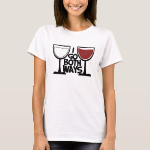 Camiseta Voy de ambos modos humor de bebedores de vino