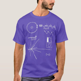 Camiseta Voyager 1 mensaje de récord dorado ciencia regalos