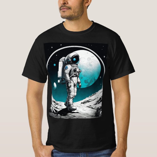 Camiseta Voyager espacial: Expedición retro (Anverso)