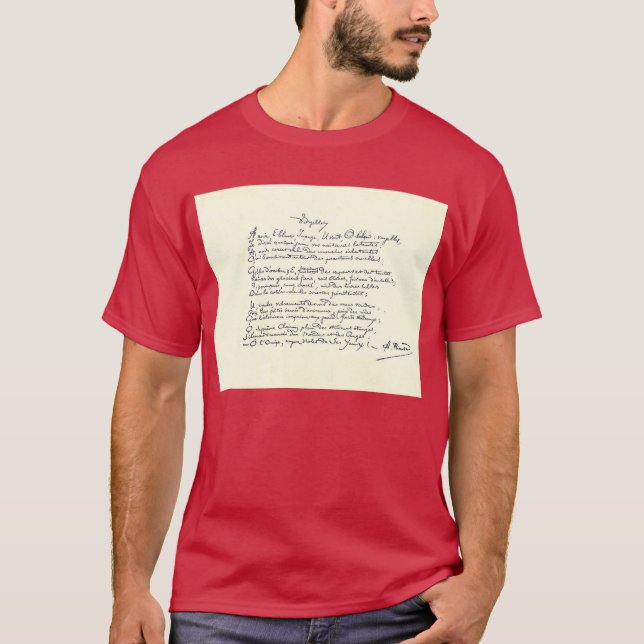 Camiseta Voyelles (Rimbaud) (Anverso)