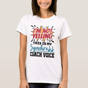 Camiseta Voz del entrenador de sincronizado de natación sin