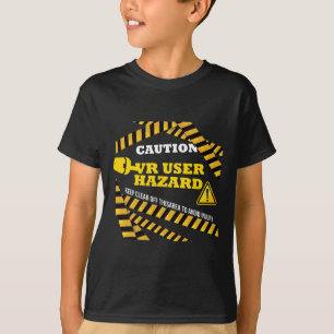 Camiseta Vr Console Virtual Reality Cautela Peligro Pc Nerd