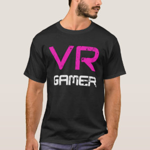 Camiseta VR GAMER para fans de la realidad virtual rosa