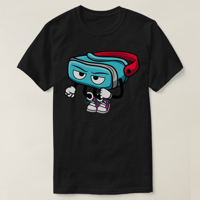 Camiseta VR Goggle Cute Headset Realidad virtual Futurista (Diseño del anverso)
