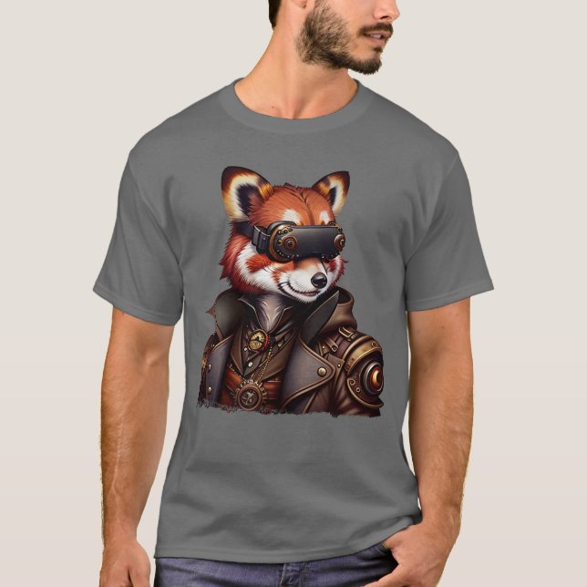Camiseta VR Steampunk Red Panda (Anverso)